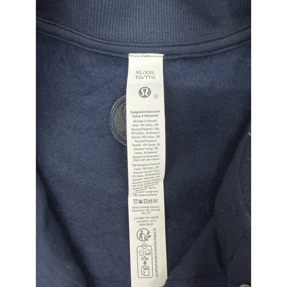 $200 Lululemon x Tampa Bay Lightning XL/XXL Oversized Snap Varsity NHL Jacket